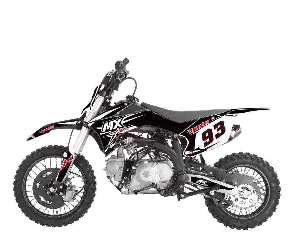 MX 110 4T Junior Dirtbike schwarz/weiss